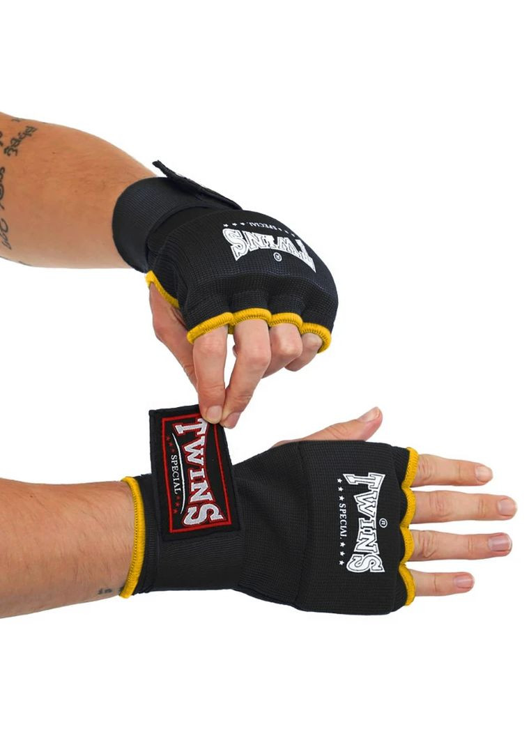 Перчатки-бинты внутренние гелевые из полиэстера TWN TW-003_Черный-желтый_XL No Brand (361435284)