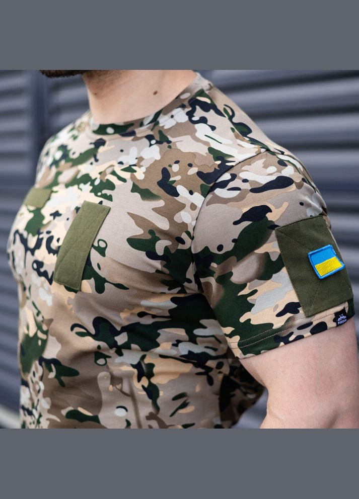 Хаки (оливковая) футболка peremoga военная мультикам Pobedov