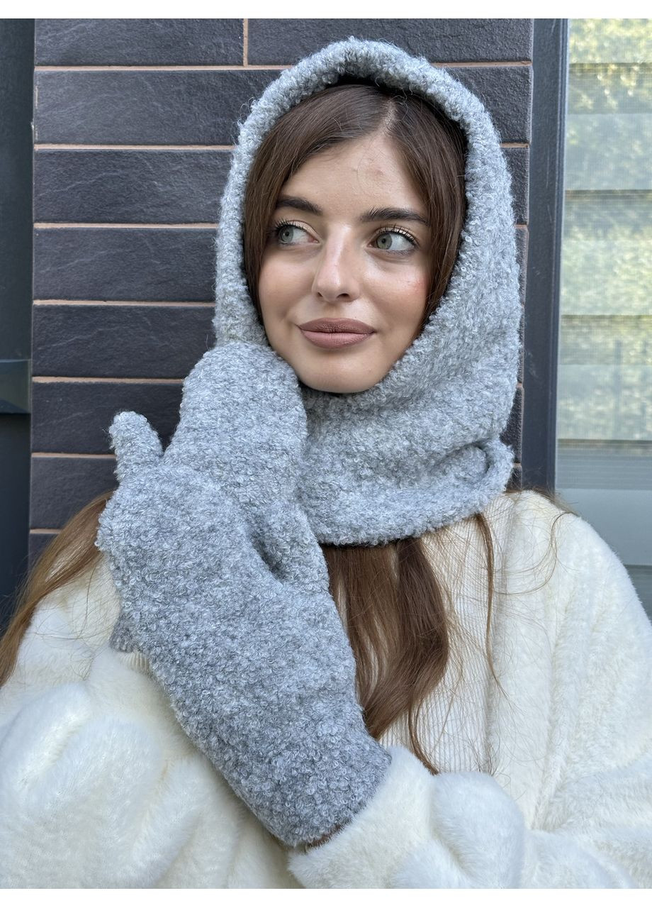 Капор женский капюшон Teddy барашек ирис Odyssey (363820456)
