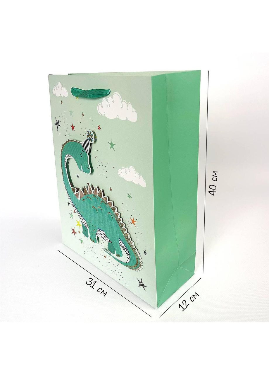 Пакет подарунковий Динозаврик, 40х31 см No Brand (366027124)