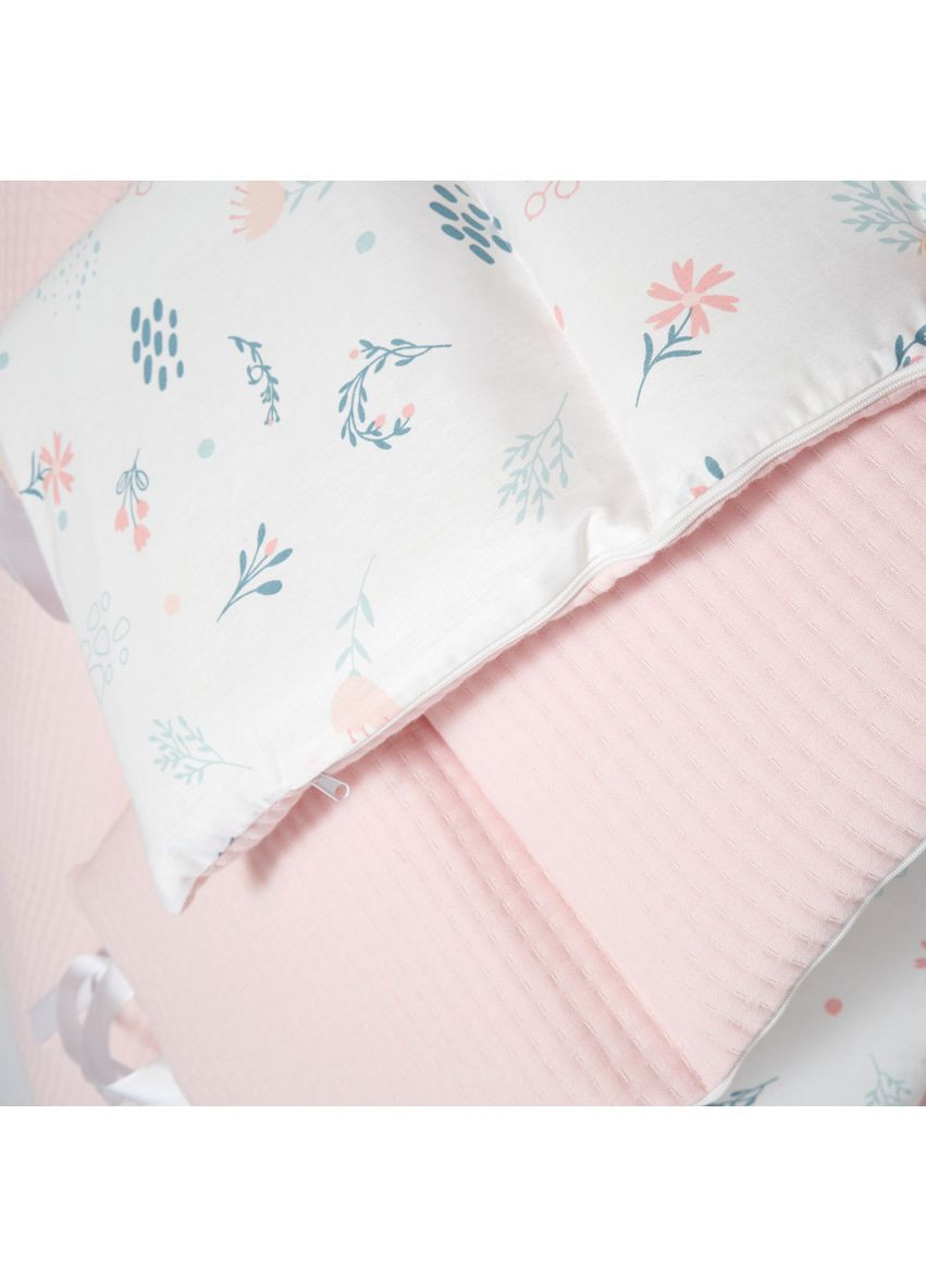 Постельный комплект Cotton, 7 элементов, розовый () Twins 4077-TC-08 (361019925)