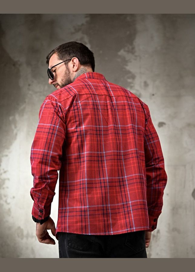 Красная коктейльный, повседневный, спортивная, вечерний, классическая, домашний, кэжуал рубашка в клетку Freedom