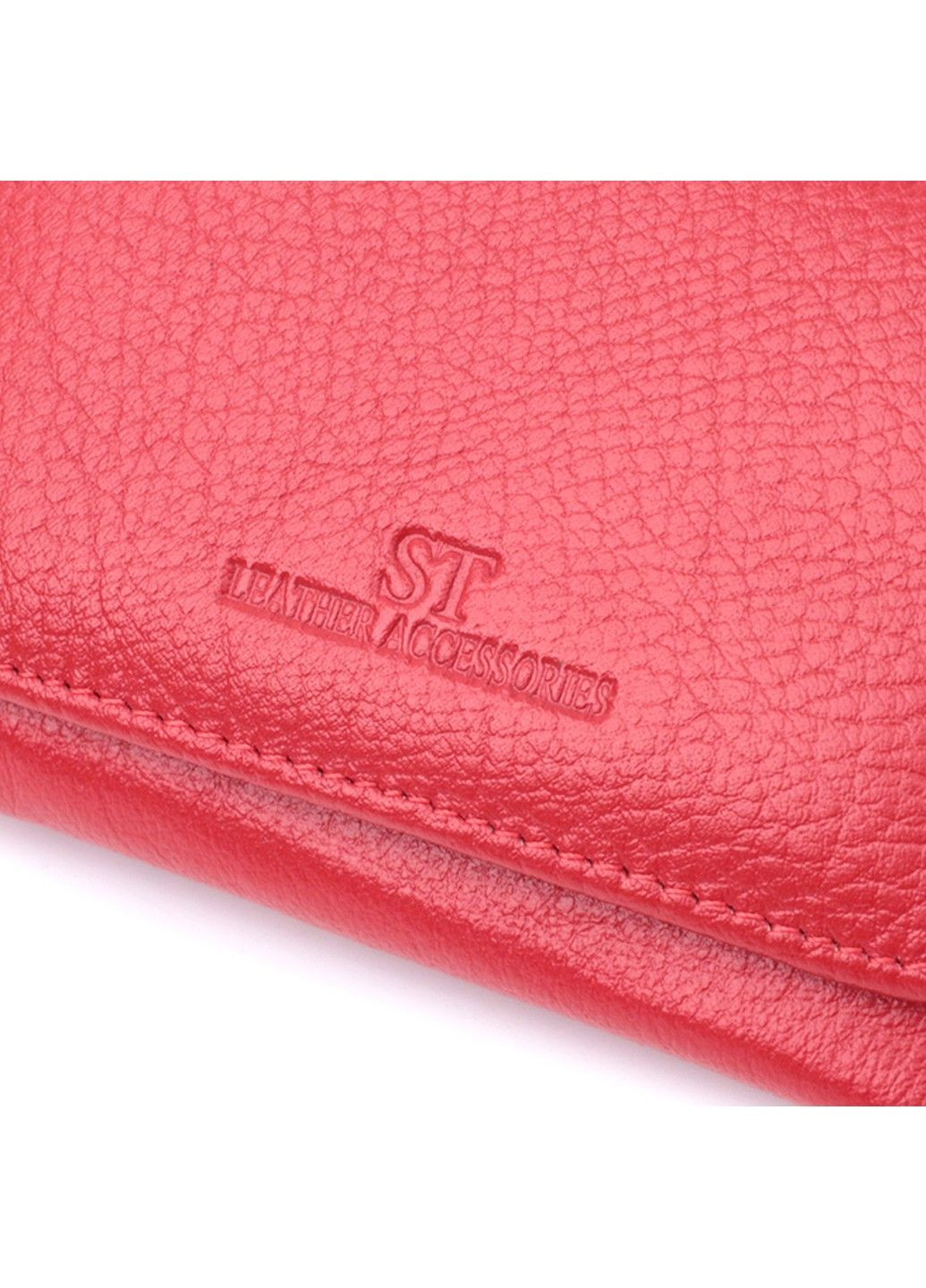 Жіноче портмоне з монетницею із натуральної шкіри 22727 Червоний st leather (298092943)