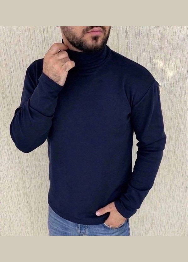 Синий гольф мужской на флисе Milani