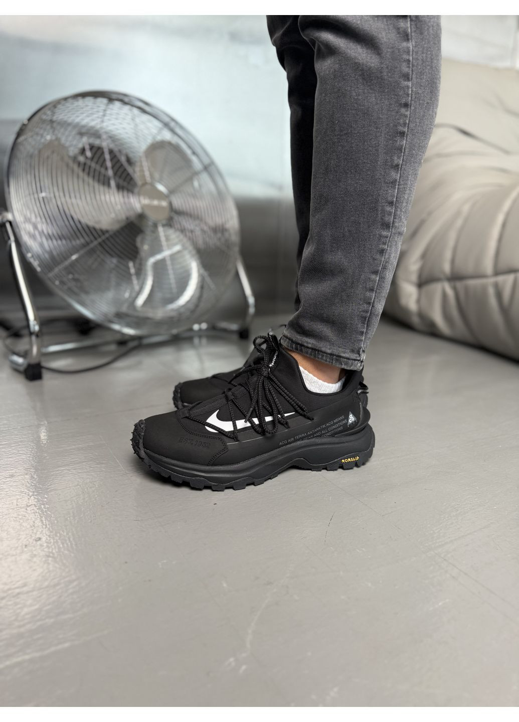 Чорні Осінні кросівки чоловічі nike air terra antarktik black white gore-tex найк асг терра антарктік No Brand