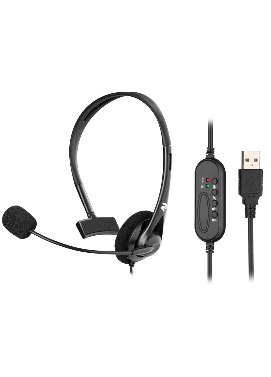 Гарнітура ПК моно On-ear CH11 USB, omni-mic, 2м, 2E (387368711)