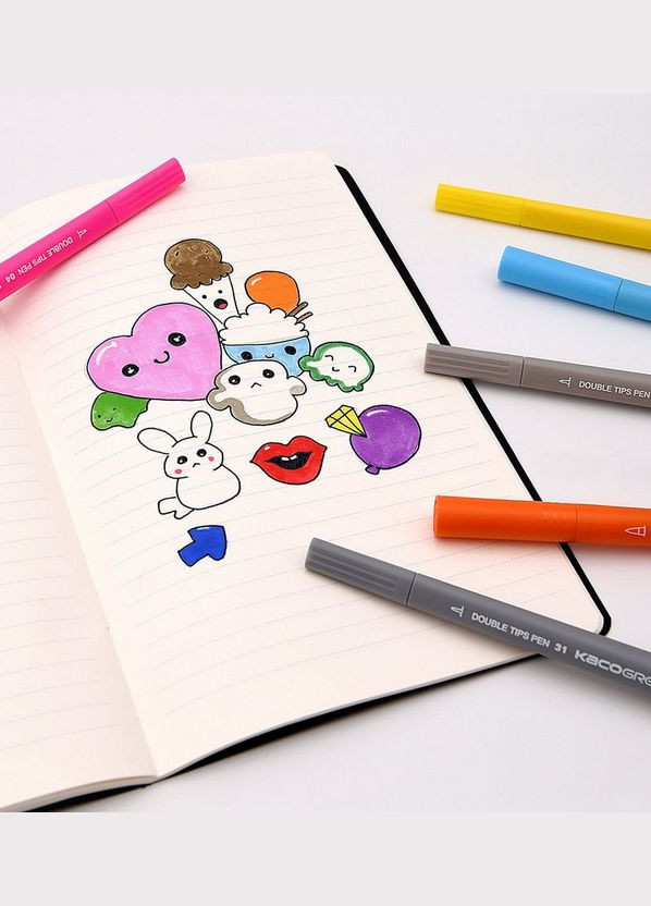 Набір кольорових маркерів Xiaomi KACO ARTIST Double Tips Pen 36 Colors ARTIST 36 K1037 No Brand (264742922)