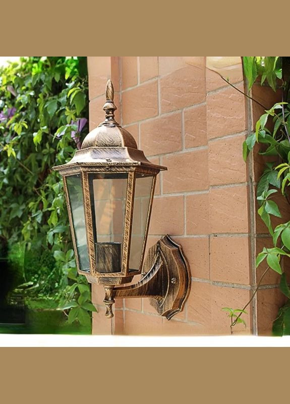 Фонарь уличный настенный 26108 Золото 35х15х20 см. Sunnysky (364789832)