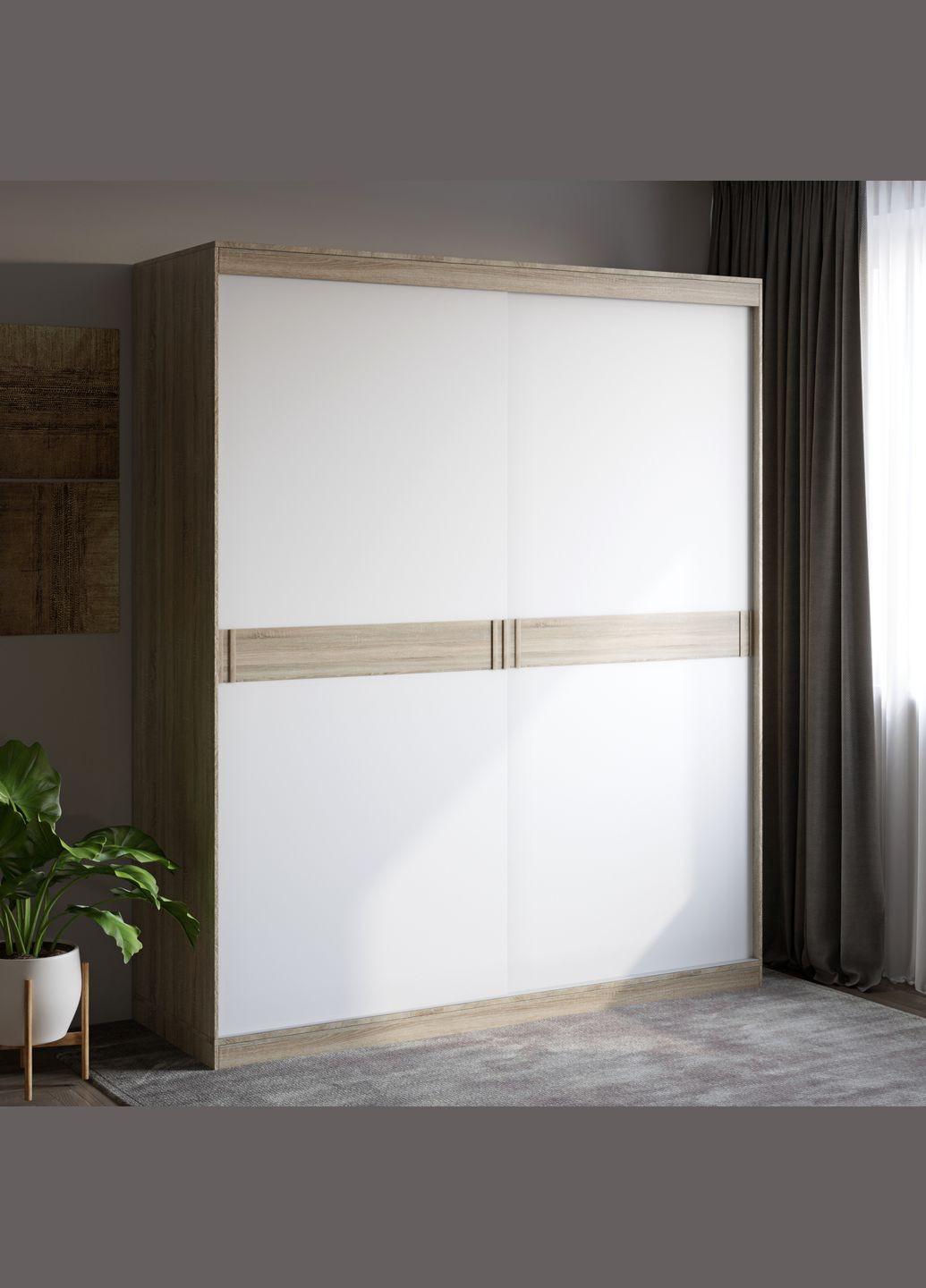 Шафа-купе Соната 1800 дводверна 180х60х217 (EVR-2398) Еверест (324066459)