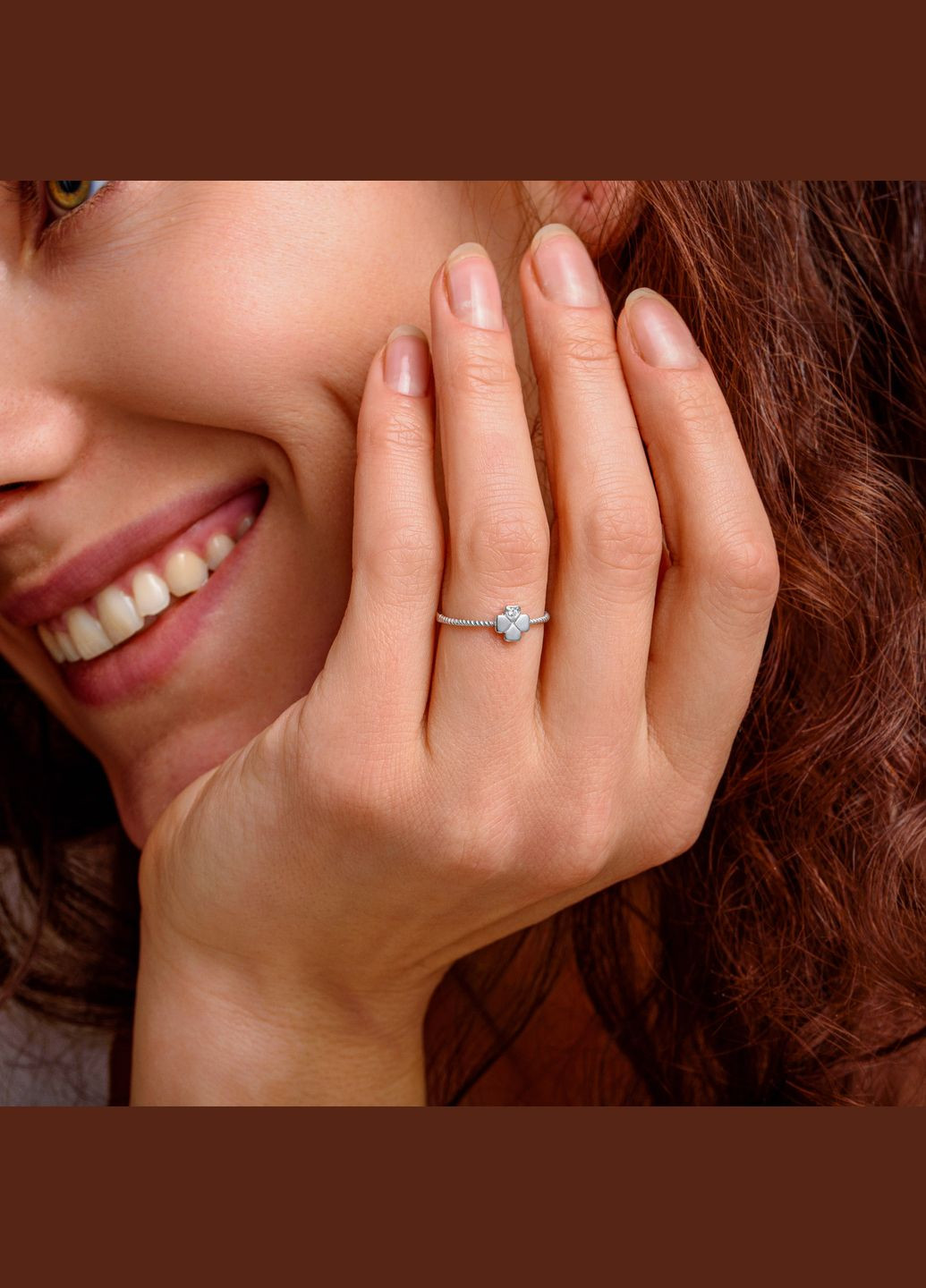 Кольцо Счастливый цветок Minimal (342082143)