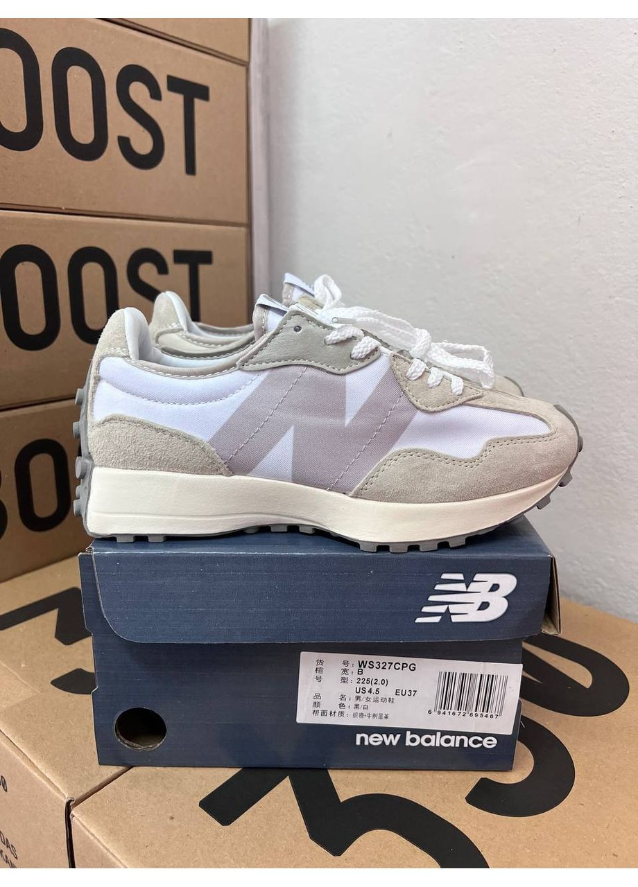 КРОСІВКИ ЖІНОЧІ NEW BALANCE 327 WHITE / GREY BABY НЬЮ БЕЛАНС 327 No Brand сірі демісезони (367176559)