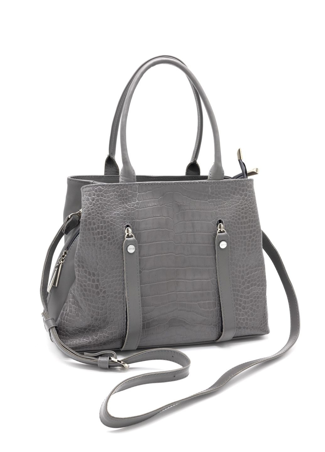 Классическая сумка много отделений натуральная серая кожа 738 5004-5000 ARTiS Bags Сумка (328083015)