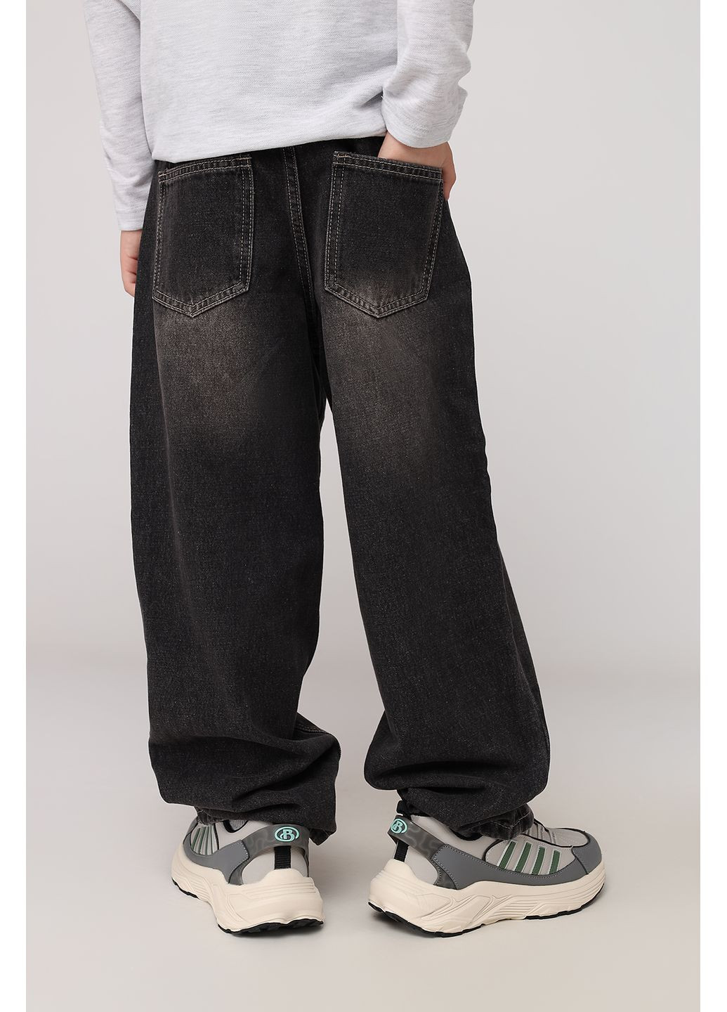 Джинси baggy для хлопчика колір сірий ЦБ-00279822 Yuki (358497345)
