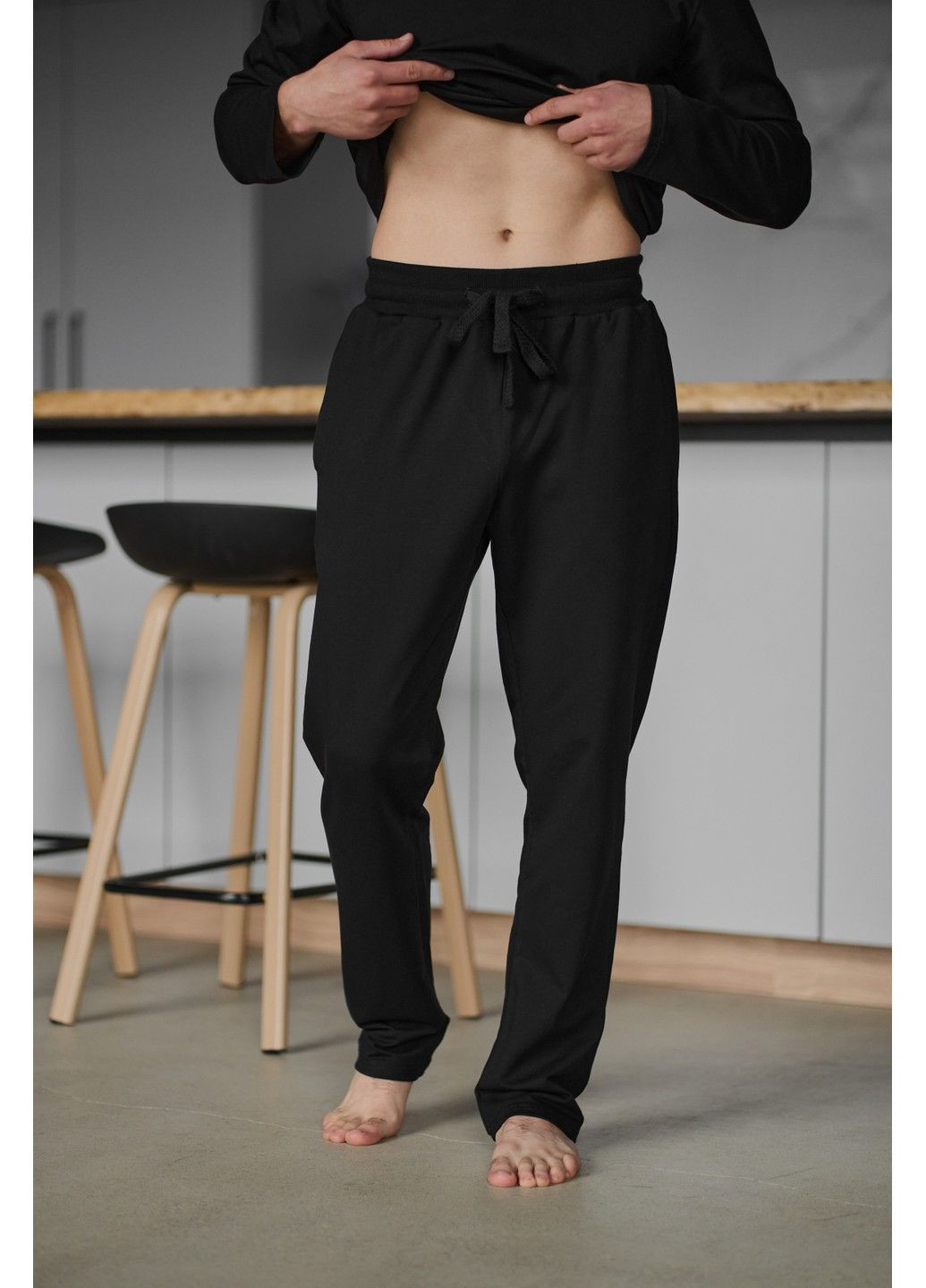 Черные повседневный демисезонные прямые брюки Handy Wear