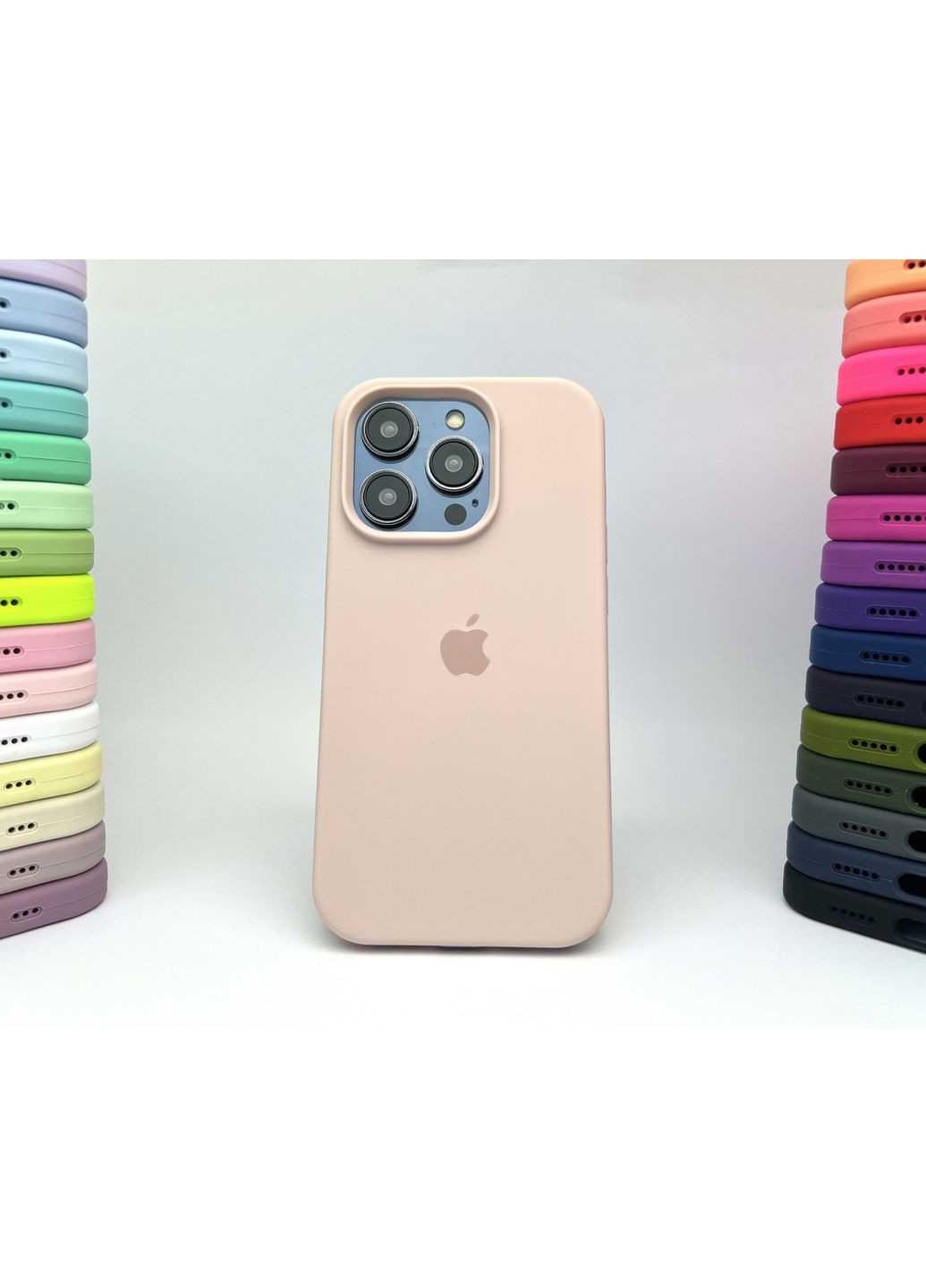 Чохол на 14 PRO Silicone case мікрофібра силіконовий для айфона 14 ПРО Pink sand cover No Brand (369137038)