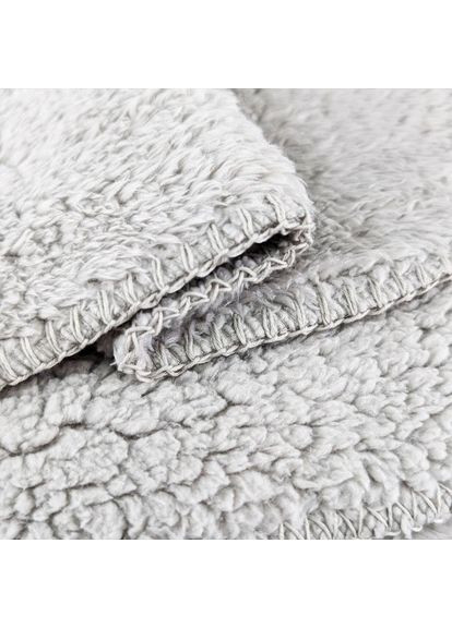 Плед-ковдра з шерпи та флісу 8279 200х220 см світло-сірий Love You (364758642)
