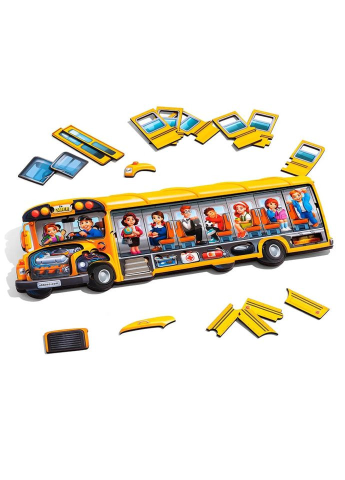 Деревянный пазл-вкладыш "Школьный автобус" (ПСД270) PSD270 No Brand (321964331)