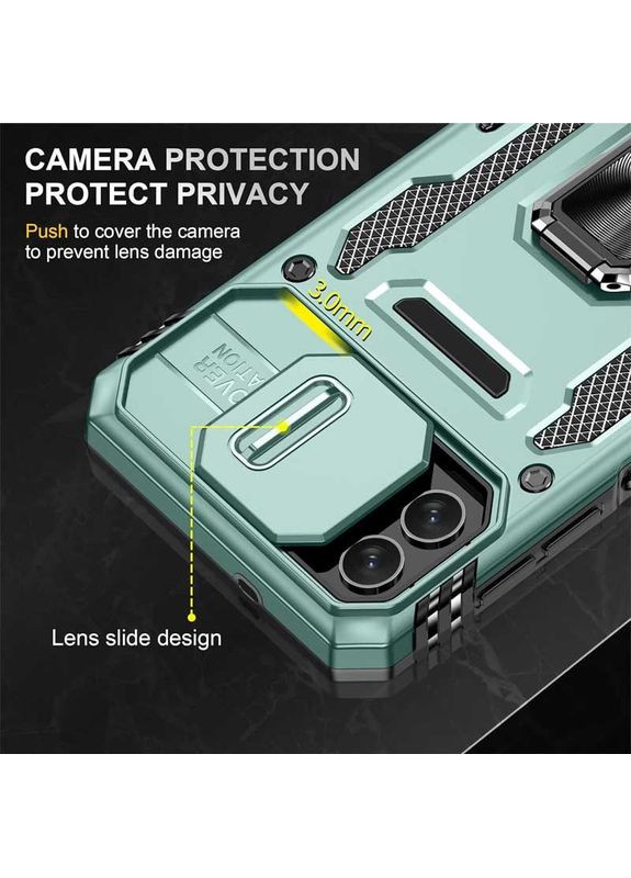 Ударостійкий чохол Camshield Army Ring для Samsung Galaxy A06 Бірюзовий Epik (372499489)