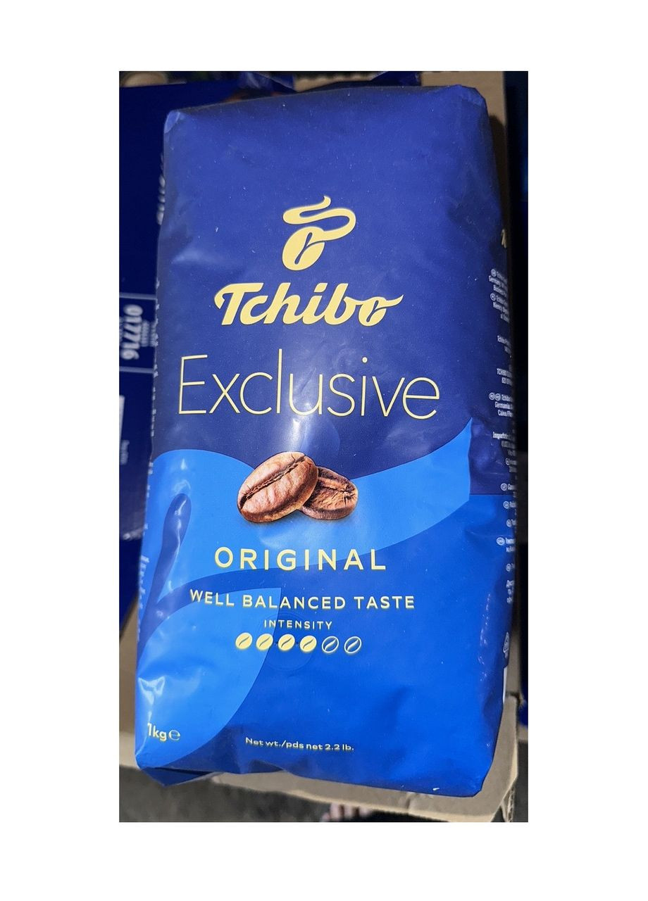 Кава в зернах Thibo Exclusive Original well Balanced taste Чібо Ексклюзів Збалансованй аромат Арабіка 1000г Tchibo (337710433)