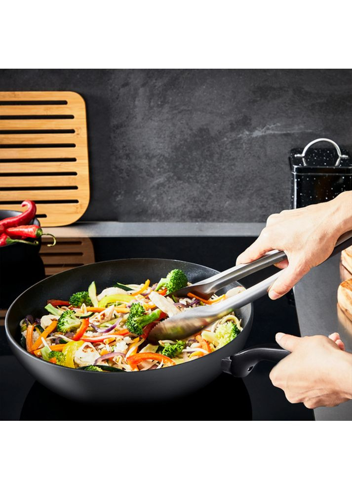 Универсальная сковорода Inicio Wok 28 см. (C2861932) с тришаровым титановым антипригарным покрытием Titanium 3Х Tefal (360654731)
