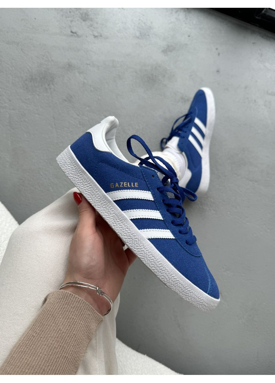 Цветные демисезонные кроссовки мужские adidas gazelle blue адидас газель No Brand