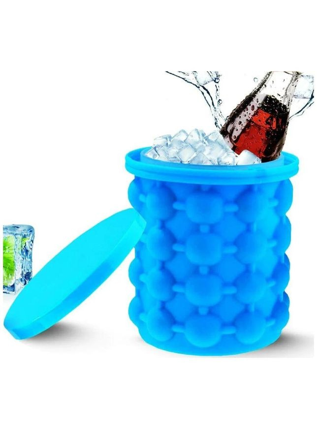 Силіконова форма для льоду з кришкою відро склянка для заморожування льоду та охолодження напоїв у пляшках No Brand (360531872)