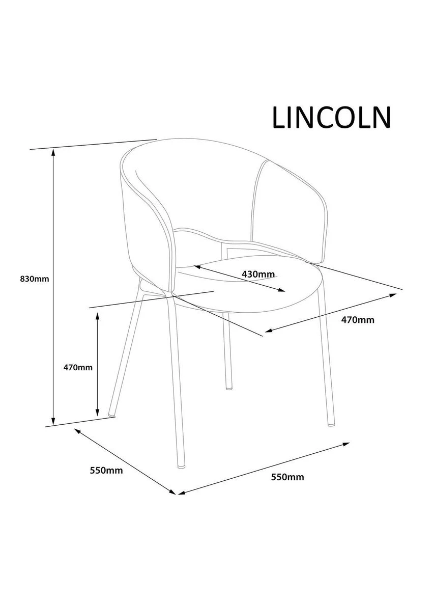 Стул LINCOLN черный каркас/беж тк. Intarsio (401225352)