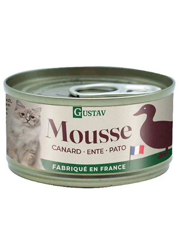 Вологий корм Мус з качкою для котів Duck Mousse - 85 г Gustav (396631607)
