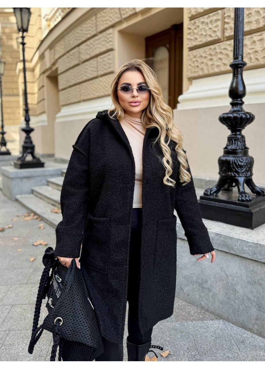 Чорна демісезонна куртка жіноча Гермес