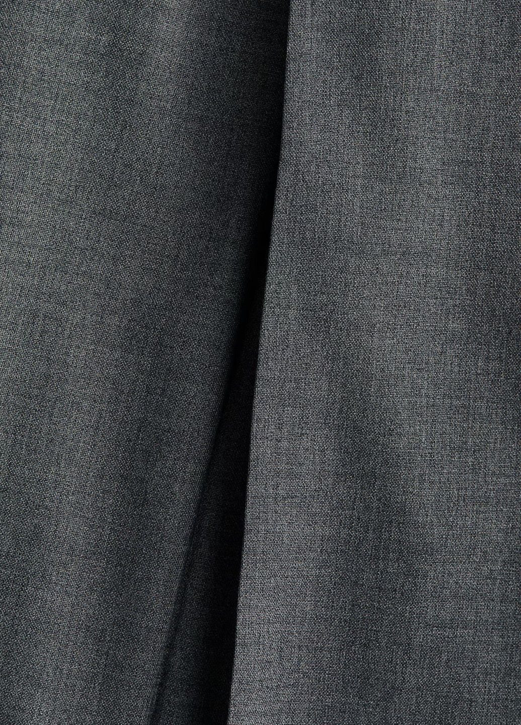 Серая офисная однотонная юбка H&M