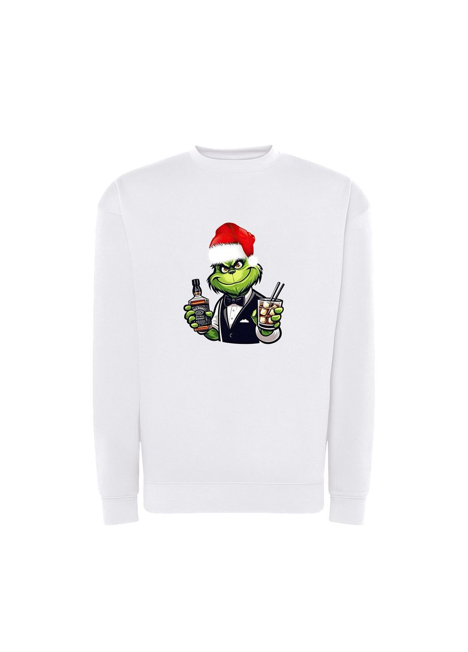Білий новорічний світшот з принтом "п’яний дух різдва". the grinch (10196999122) ТiШОТКА (368566503)