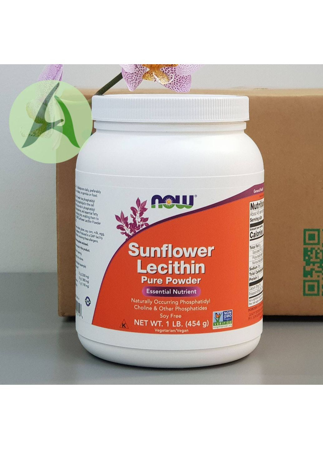Подсолнечный лецитин, чистый порошок, 454 г Now Foods (361858568)