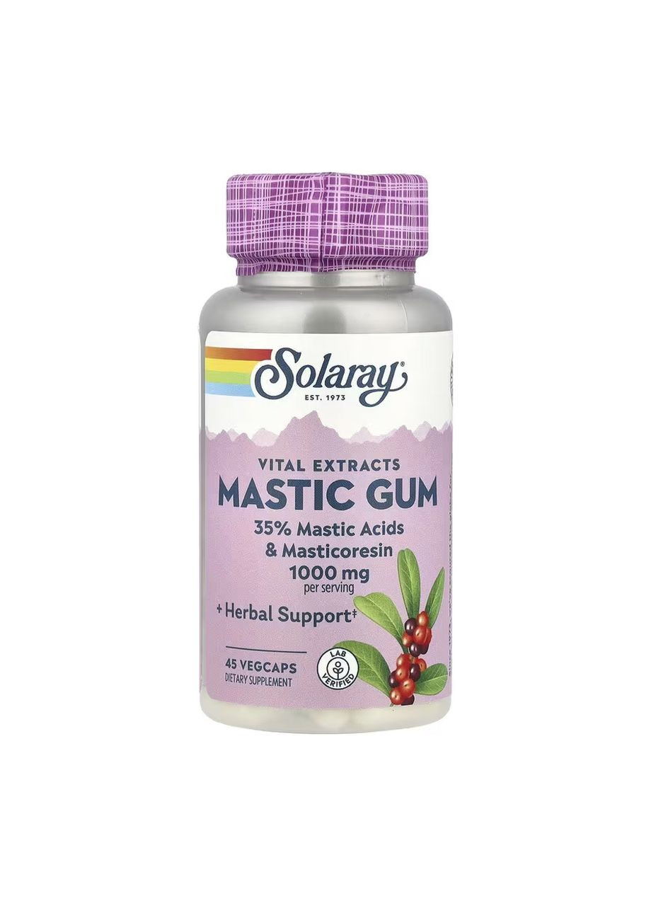 Mastic Gum Extract 500mg - 45 vcaps Solaray (369398635)