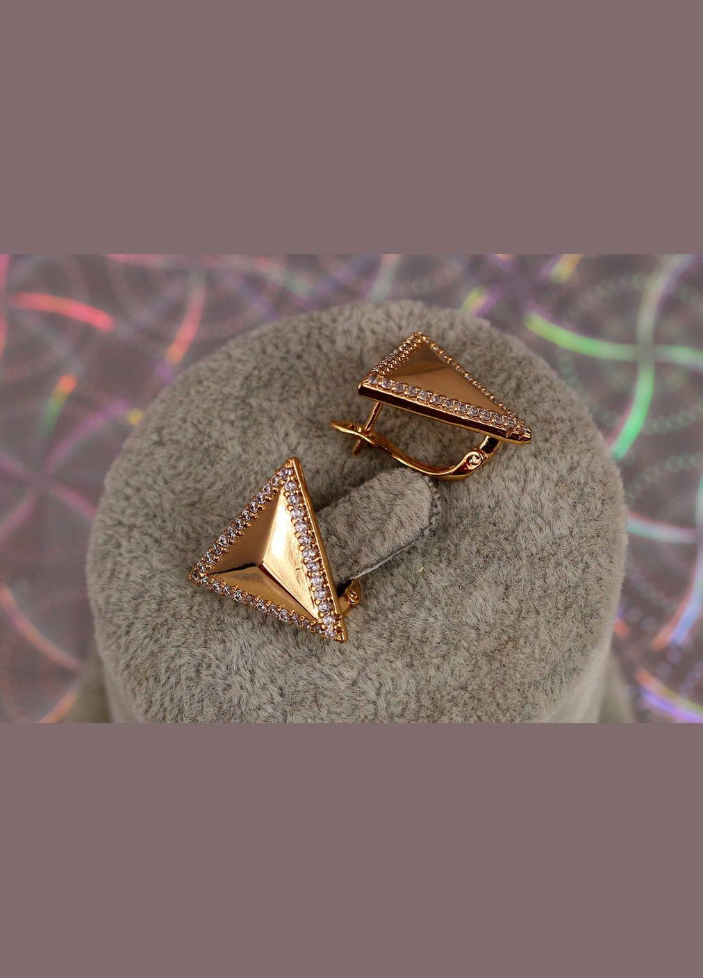 Сережки Великий трикутник 1,6 см золотисті Xuping Jewelry (316433114)