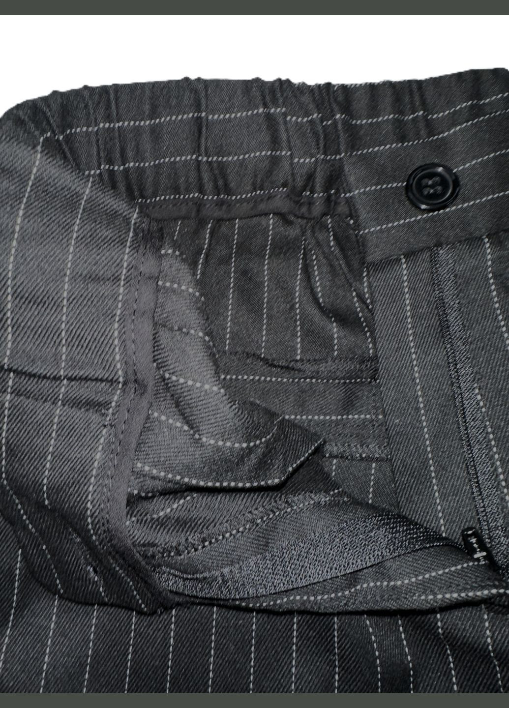 TBT2531 Класичні широкі штани для дівчини чорні в смужку 140см To Be Too (319840165)