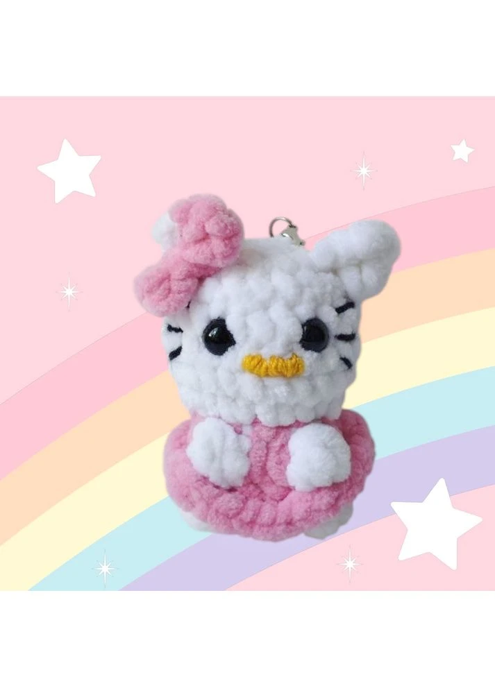 Мягкий вязаный брелок Hello kitty Хелло Китти (OL-0014) No Brand (393228543)
