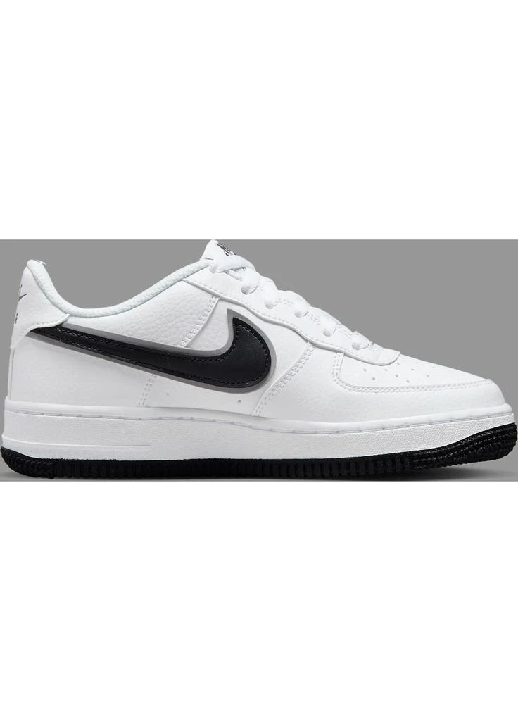 Белые кроссовки подростковые (gs) бело-серебряно-черные dx9269-100 Nike AIR FORCE 1