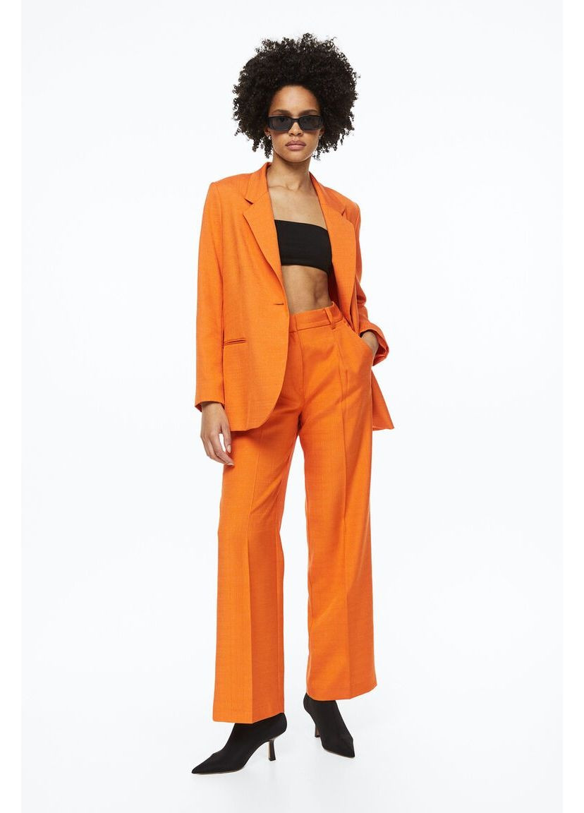 Оранжевый женский жакет H&M однотонный - демисезонный