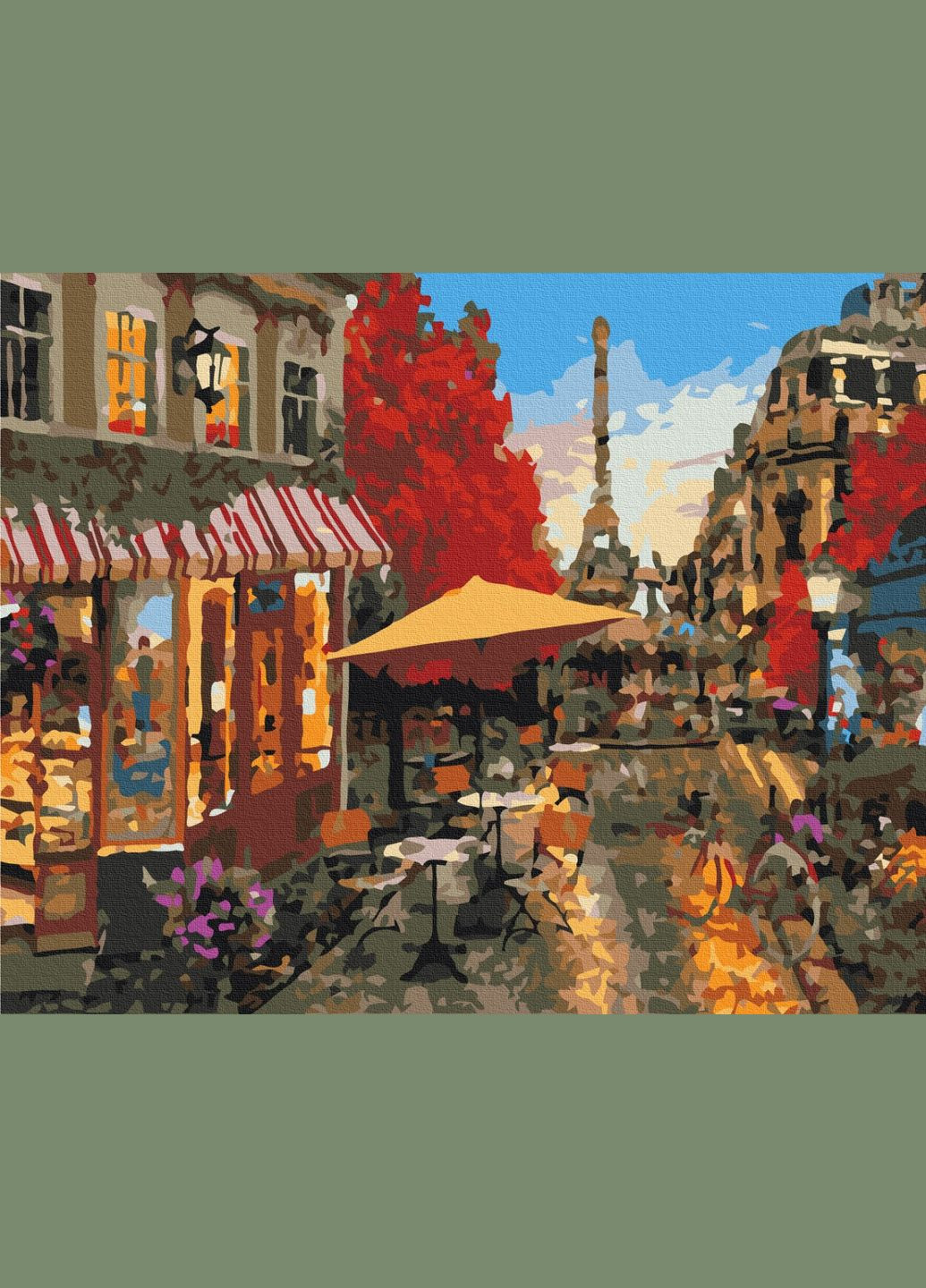 Картина по номерам "Уличная жизнь Парижа" 40x50 см Brushme (371804665)