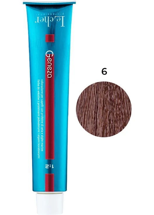 Крем-краска для волос Geneza 6 (6N), 100 мл LeCher Professional (356175529)