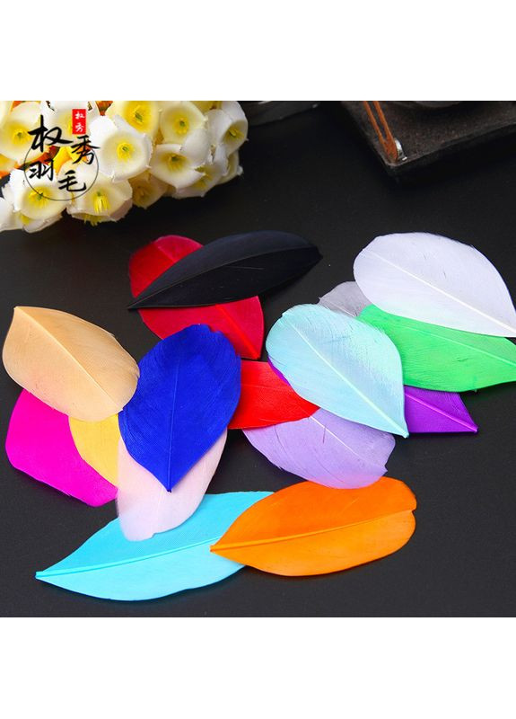 Пір'я гусячі для рукоділля 5-7 см, ∼50шт - яскравий мікс Plus-plus (354794875)