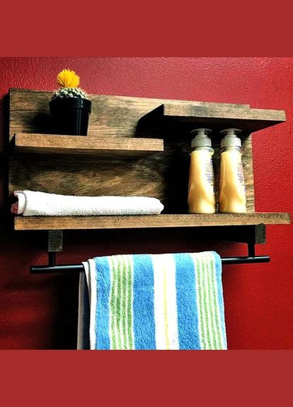 Полиця для ванної з дерева Гримен мускат (ВНП-006707) No Brand (328091861)
