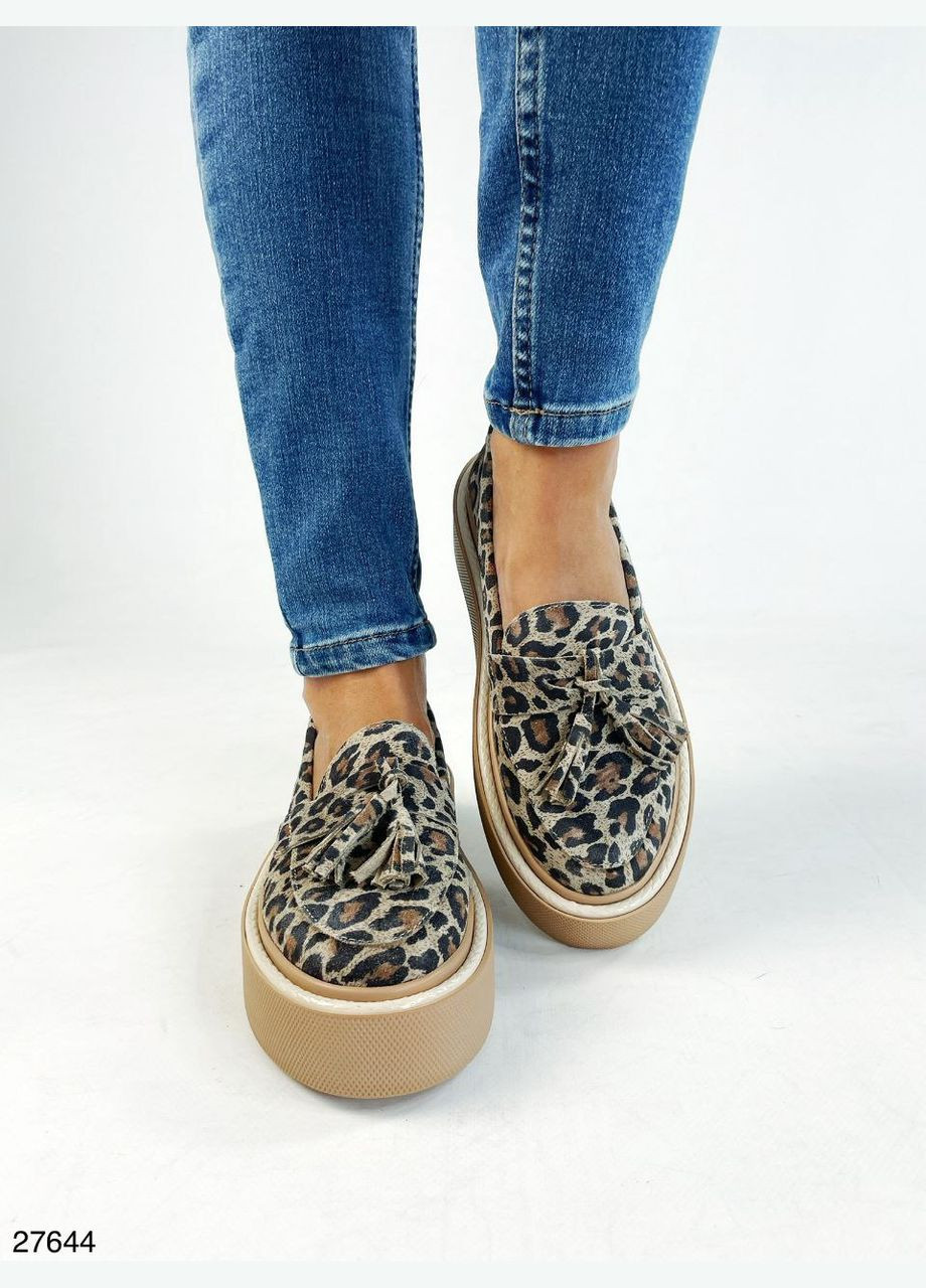 No Brand Стильные женские туфли бежевый з натуральная замша, — демисезон (299722581)