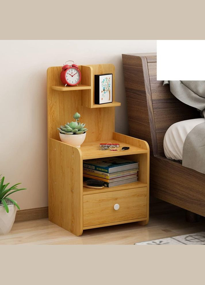 Прикроватная тумба из дерева Лекони 3 карри (ПТМ-301303) No Brand (328076809)