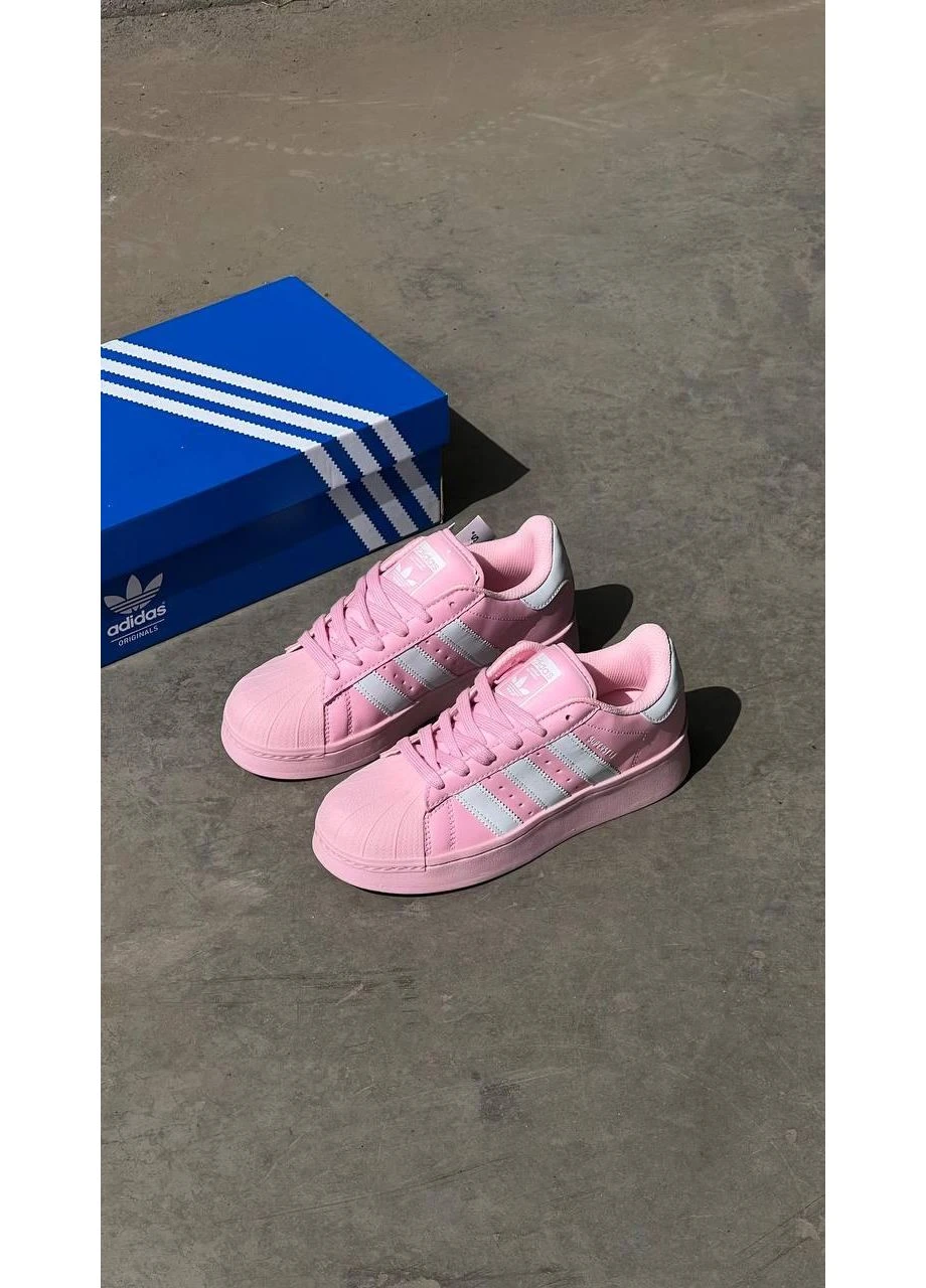 Рожеві кросівки чоловічі adidas superstar platform pink адідас суперстар рожеві демісезон No Brand
