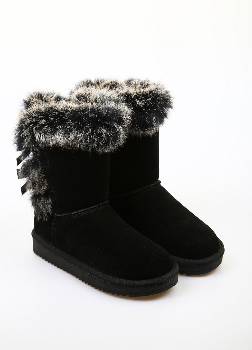 Черные зимние полусапоги ITTS