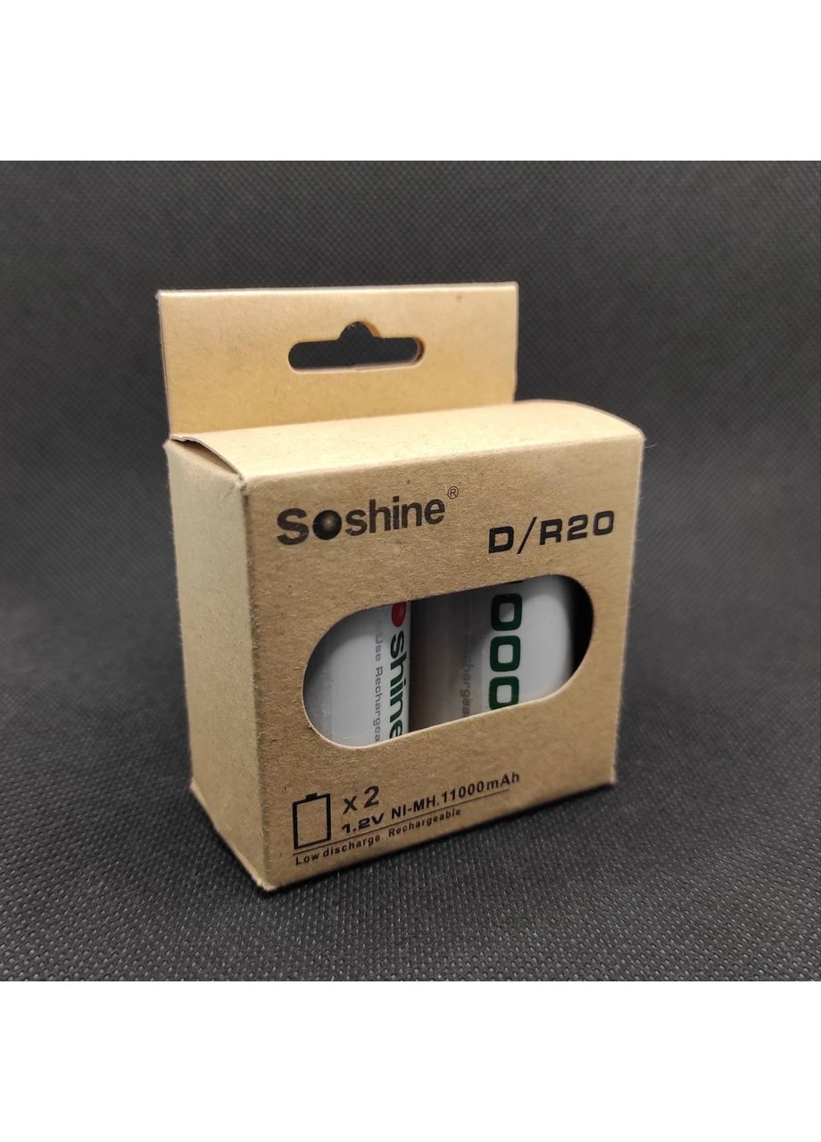 Акумулятор R20 1,2 v 11000mAh Ni-Mh (2шт.) Soshine (391022825)
