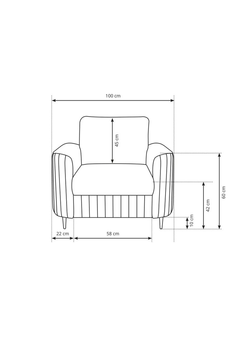 Крісло м'яке LAREN Ш100xВ85 см. Perfect Home (372178391)