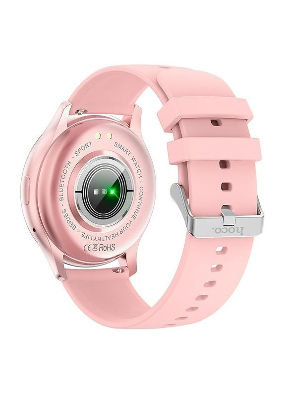 Смарт часы Y15 (call version) Amoled с функцией звонка розовые Hoco (279826897)