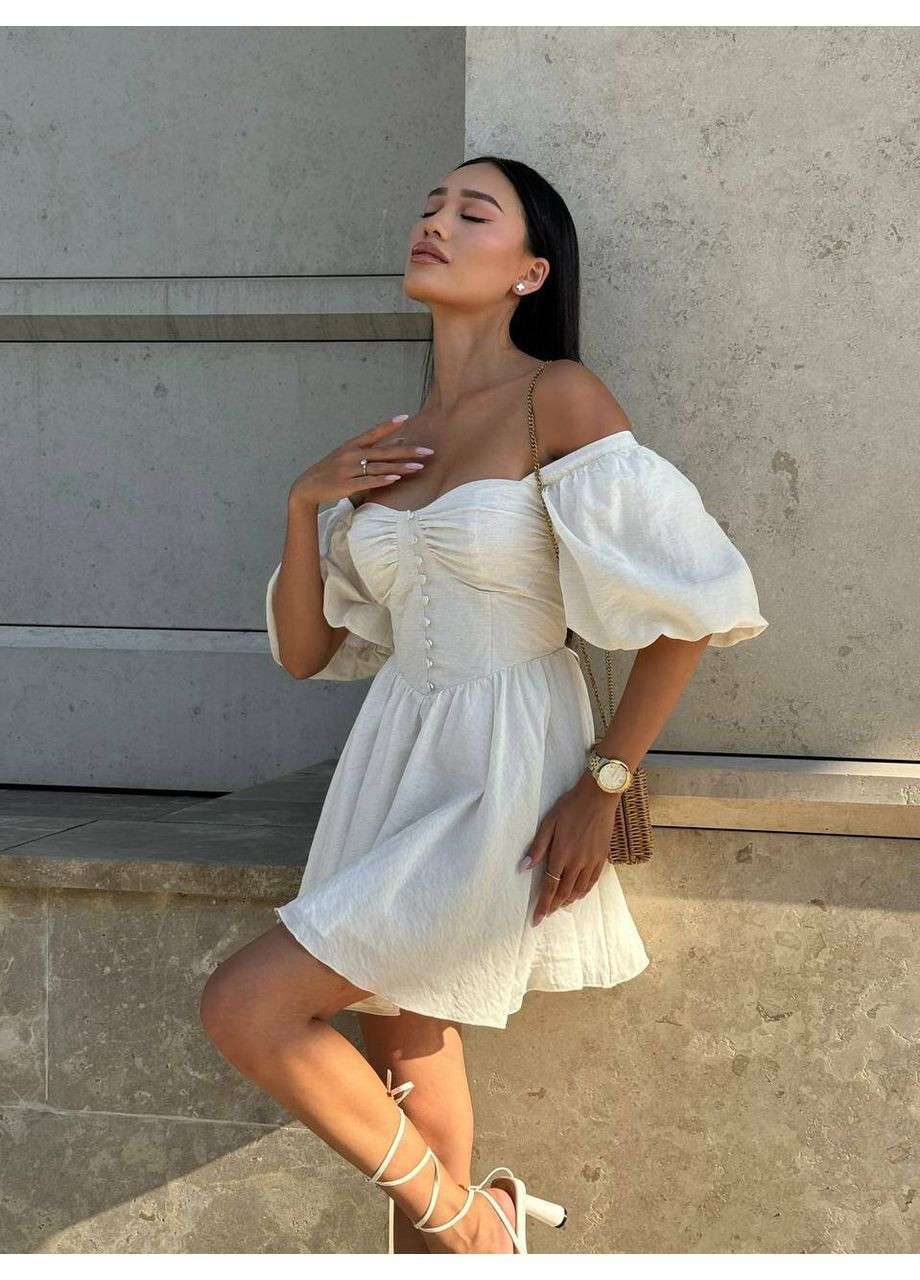 Молочное платье bali цвет молоко milirud